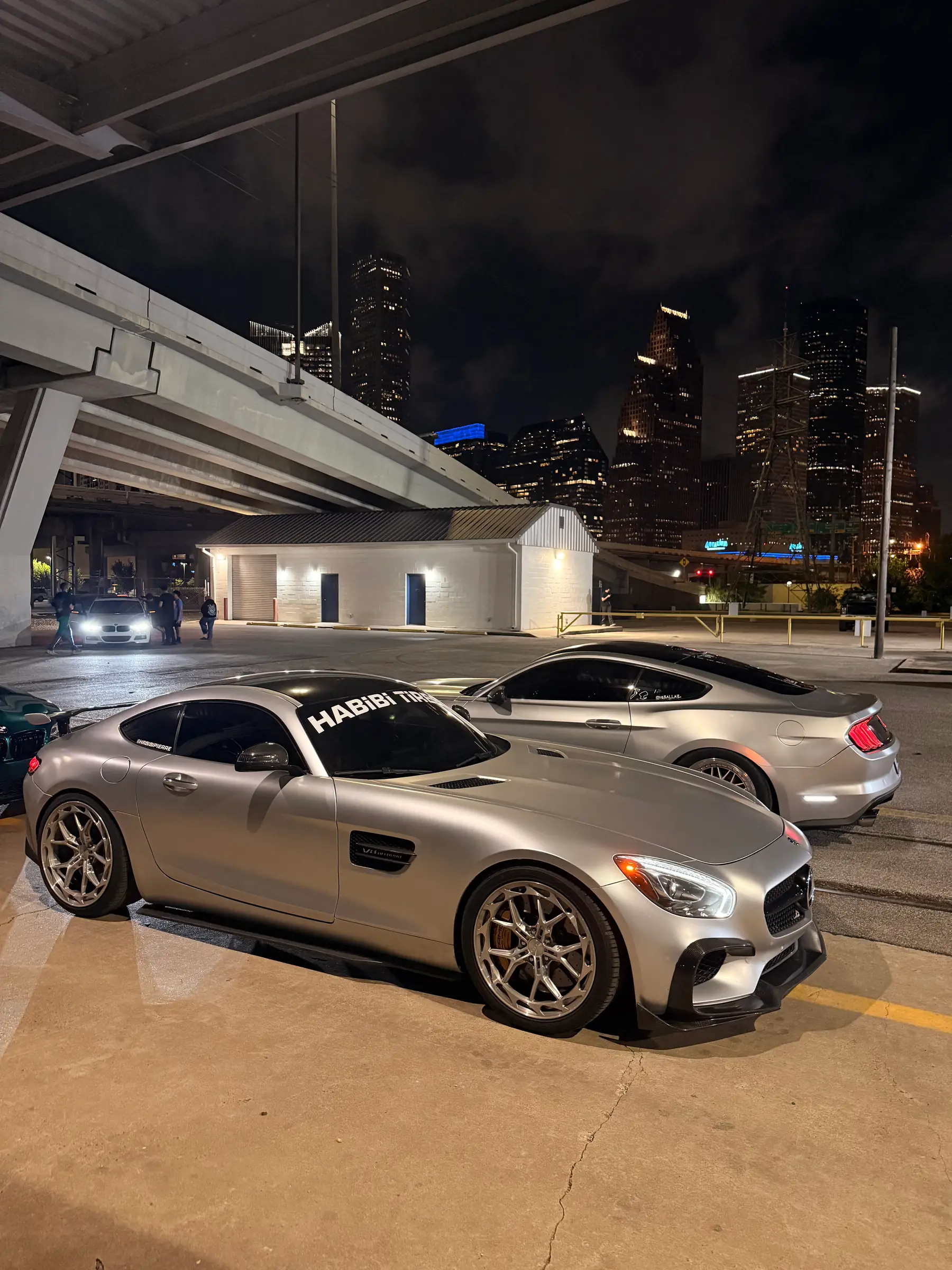Mercedes-AMG GT: Satin Silver wrap, front three-quarter